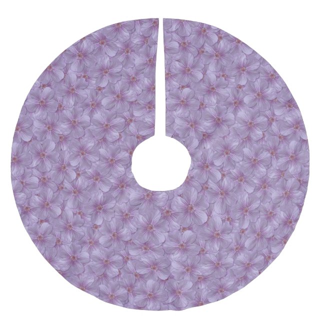 Pineywood Geranium Seamless Mönster Julgransmatta Borstad Polyester (Framsidan)