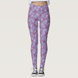 Pineywood Geranium Seamless Mönster Leggings