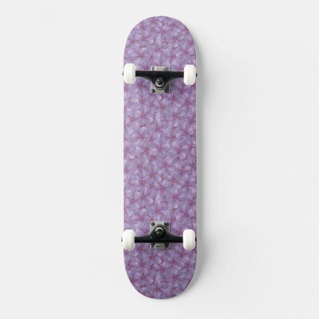 Pineywood Geranium Seamless Mönster Mini Skateboard Bräda 18,5 Cm (Framsida)