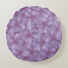 Pineywood Geranium Seamless Mönster Rund Kudde