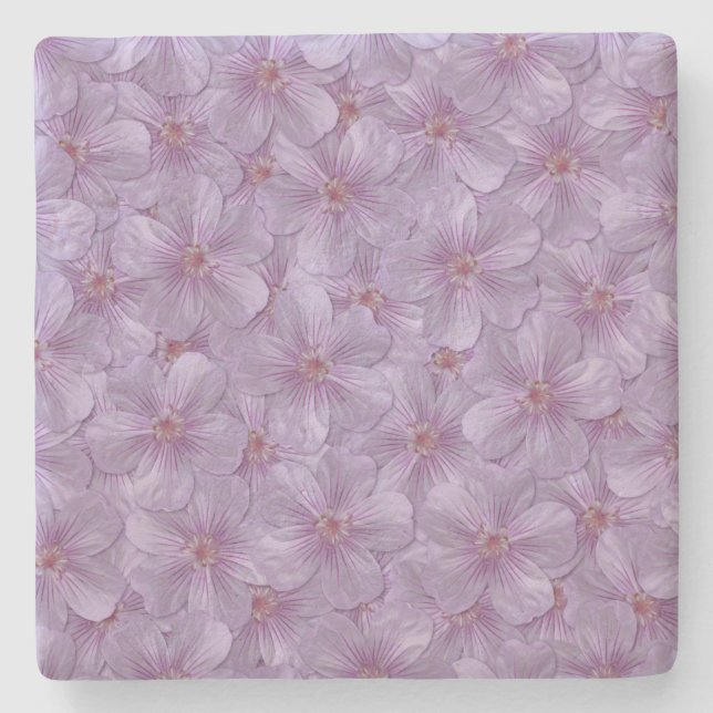 Pineywood Geranium Seamless Mönster Stenunderlägg (Framsidan)