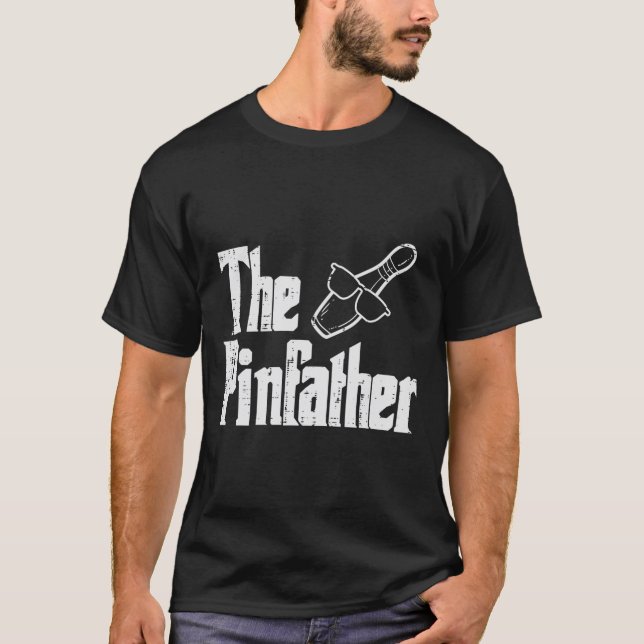 Pinfarfar Bowling Pappa Fars Dag Bowler Pappa Pap T Shirt (Framsida)