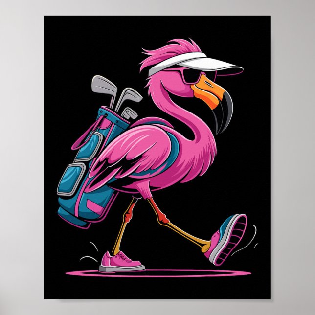 Ping Flamingo Golf Solglasögon Kvinna Damer Herrar Poster (Framsidan)