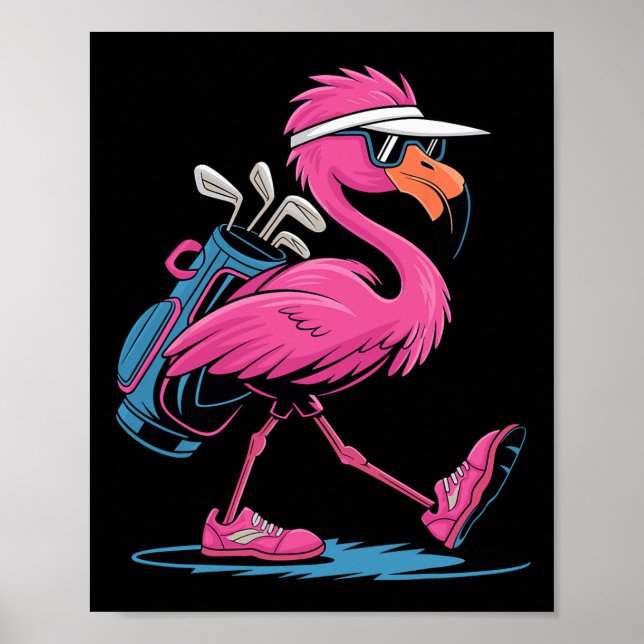 Ping Flamingo Golf Solglasögon Kvinna Damer Herrar Poster (Framsidan)