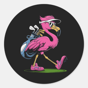 Ping Flamingo Golf Solglasögon Kvinna Damer Herrar Runt Klistermärke