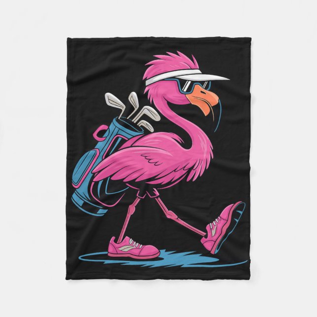 Ping Flamingo Golf Solglasögon Kvinna Damer Män Go Fleecefilt (Framsidan)