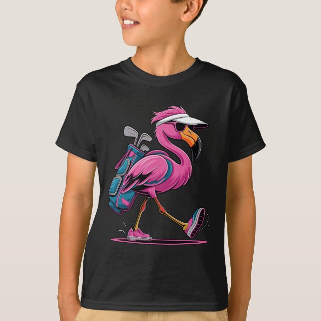 Ping Flamingo Golf Sungles Woman Ladies Men Golf L T Shirt (Framsida)