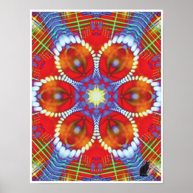 Ping Kinetic Collage Kaleidoscope Poster (Framsidan)
