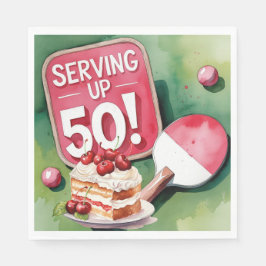 Ping Pong 50 Birthday Pappersservett