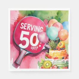Ping Pong 50 Birthday Pappersservett