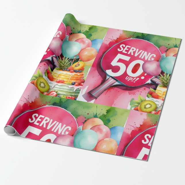 Ping Pong 50:e födelsedagen Presentpapper (Utrullad)