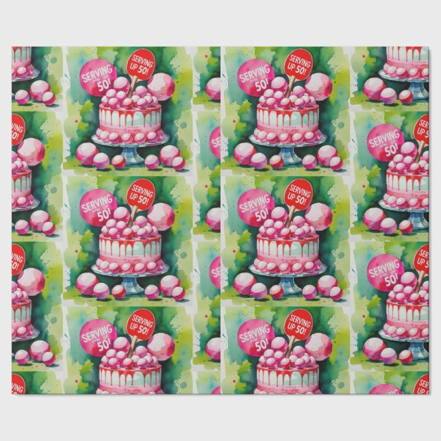 Ping Pong 50:e födelsedagen Presentpapper (Seam)