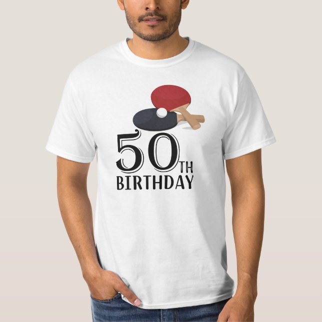 Ping Pong 50:e födelsedagen T Shirt (Framsida)