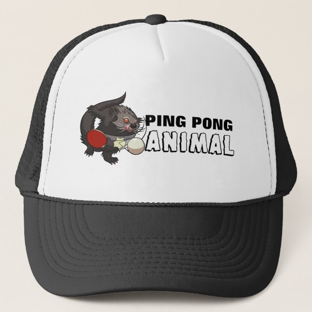 Ping Pong Animal Binturong Bord Tennis Tecknad Keps (Framsida)
