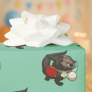 Ping Pong Binturong Bord Tennis Player Bearcat Presentpapper