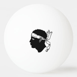 Ping pong boll med Flagga på Korsika