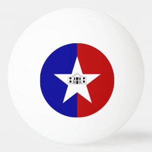 Ping pong boll med San Antonio Flagga