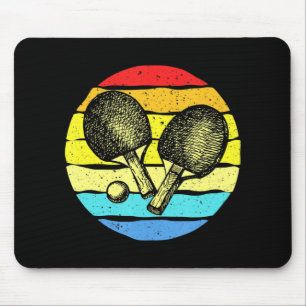 Ping Pong Bord Tennis Älskare Retro Musmatta