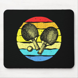 Ping Pong Bord Tennis Älskare Retro Musmatta