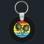 Ping Pong Bord Tennis Älskare Retro Nyckelring<br><div class="desc">Ping Pong Bord Tennis Älskare Retro</div>