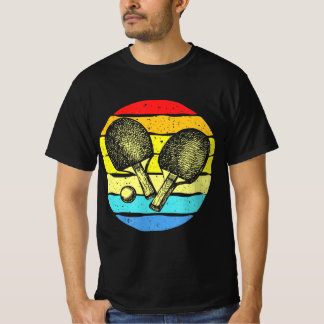 Ping Pong Bord Tennis Älskare Retro T Shirt