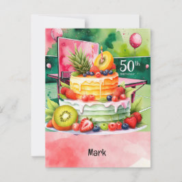 Ping pong Bord Tennis Birthday Card Vykort