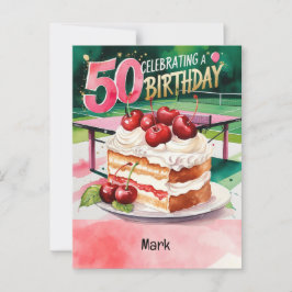 Ping pong Bord Tennis Birthday Card Vykort
