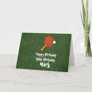 Ping pong Bord Tennis Birthday Kort