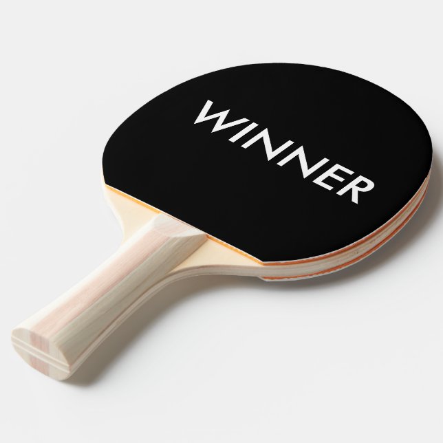 Ping Pong, Bord Tennis Black and White, Winner Pingisracket (Ryggvinkel)
