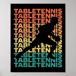 Ping Pong Bord Tennis Bord Tennis Retro Vintage Poster