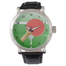 Ping Pong Bord Tennis Design Armbandsur