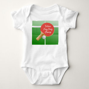 Ping Pong Bord Tennis Design Baby Bodykostdräkt T Shirt