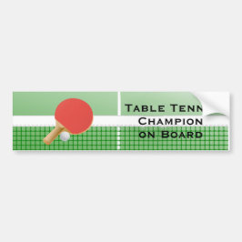 Ping Pong Bord Tennis Design Bumper Sticker Bildekal