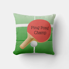 Ping Pong Bord Tennis Design Dekorativ kudde