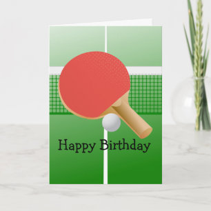 Ping Pong Bord Tennis Design Greeting Card Kort