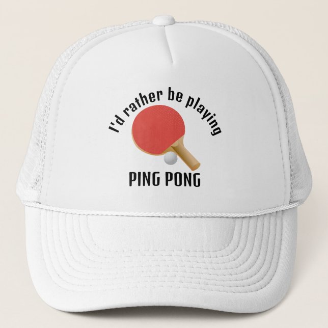 Ping Pong Bord Tennis Design Hat Keps (Framsida)