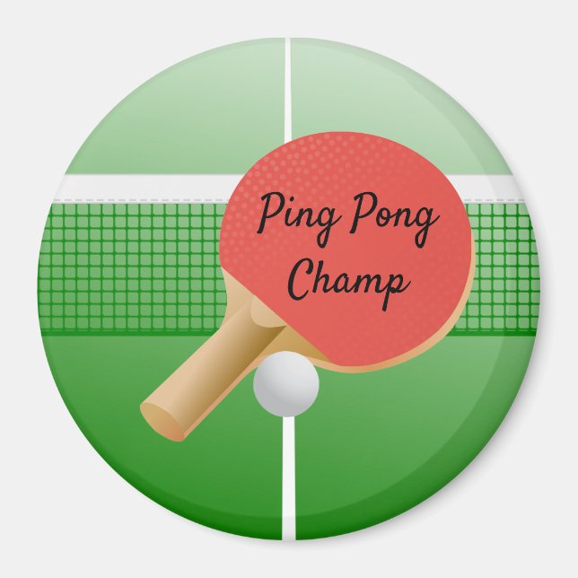 Ping Pong Bord Tennis Design Magnet (Framsidan)