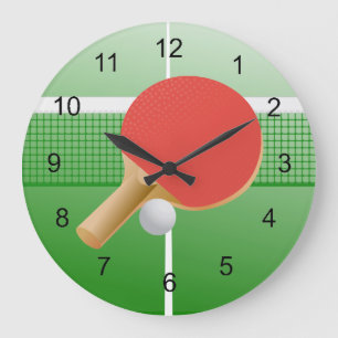 Ping Pong Bord Tennis Design Wall Clock Stor Klocka