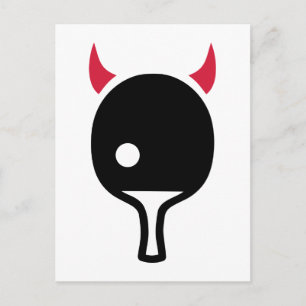 Ping Pong bord tennis Djävulen Vykort