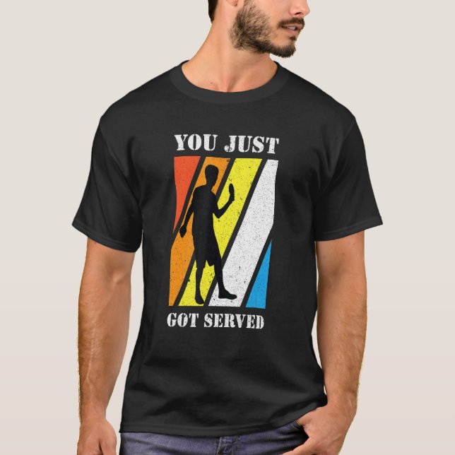 Ping Pong Bord Tennis Fladdermus T Shirt (Framsida)