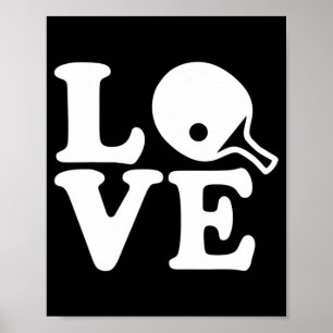 Ping pong bord tennis kärlek poster