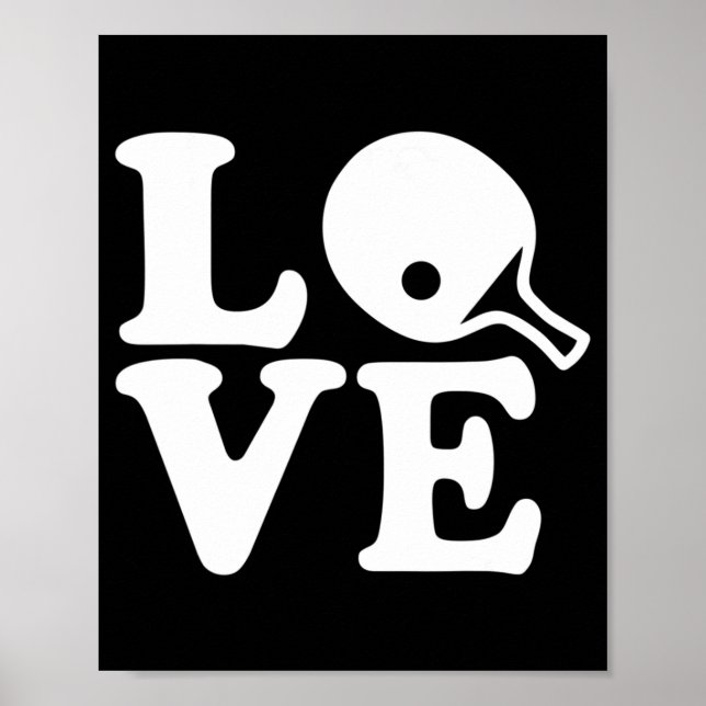 Ping pong bord tennis kärlek poster (Framsidan)