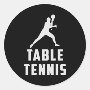 Ping Pong Bord Tennis Paddle Player Funny Gift Runt Klistermärke