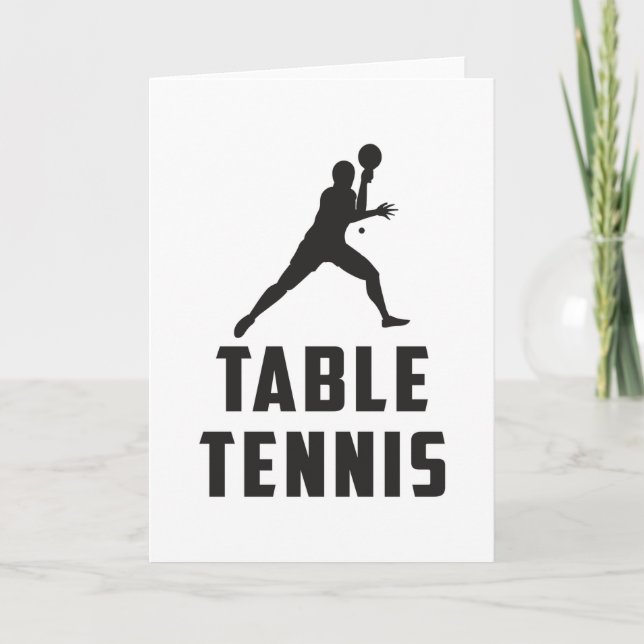Ping Pong Bord Tennis Paddle Player Gift Idea Kort (Framsida)