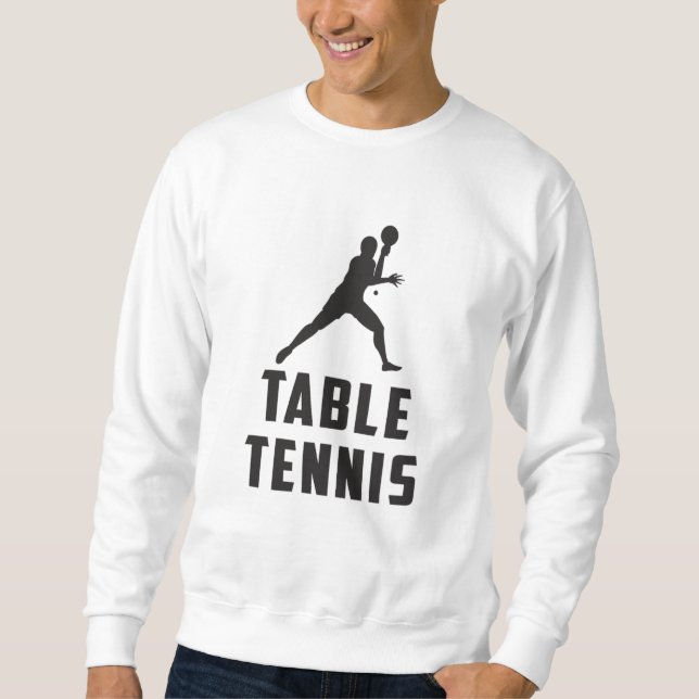 Ping Pong Bord Tennis Paddle Player Gift Idea Lång Ärmad Tröja (Framsida)