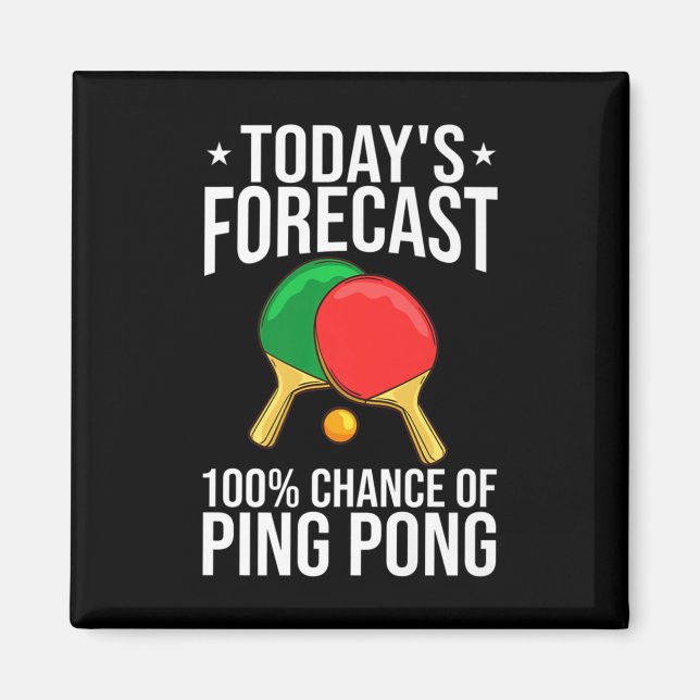 Ping Pong Bord Tennis Player Bollar Paddle Game Magnet (Framsidan)