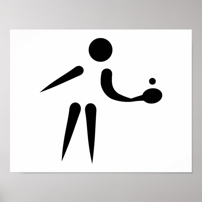 Ping Pong bord tennis Player Poster (Framsidan)