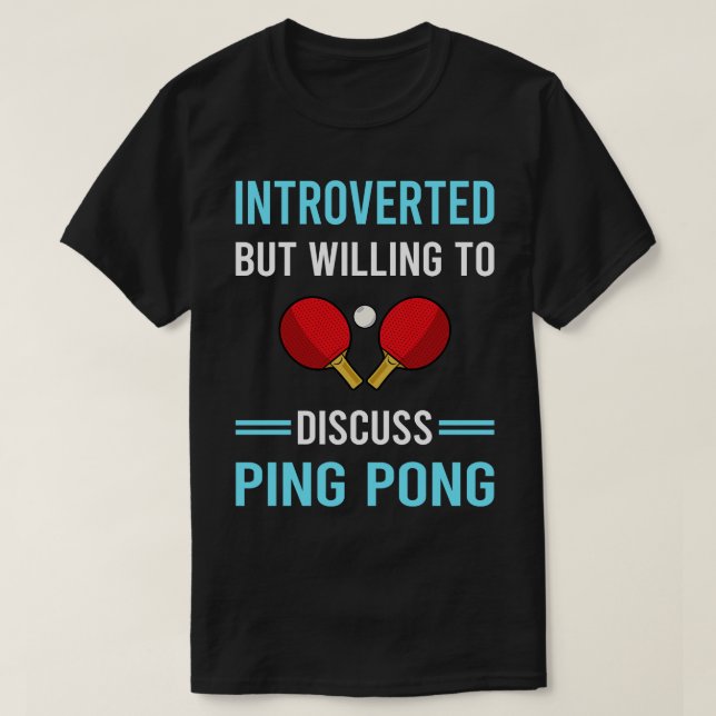 Ping Pong Bord Tennis T Shirt (Design framsida)