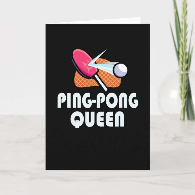 Ping Pong Bord Tennis Women Player Kort (Framsida)