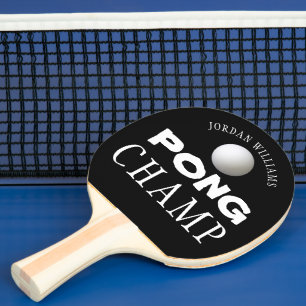 PING PONG CHAMP-Personlig, redigerbar svart Pingisracket